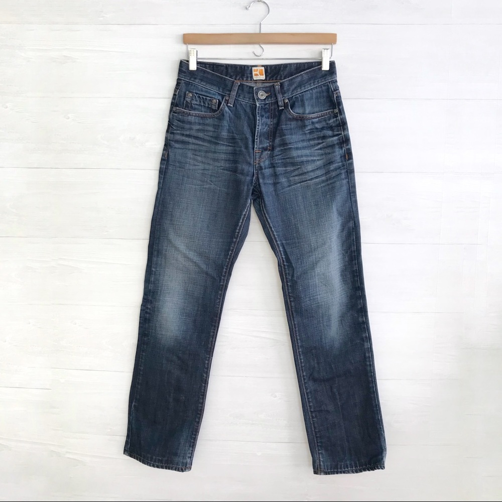 {Boss Orange} Distressed wash jeans, 30 x 31